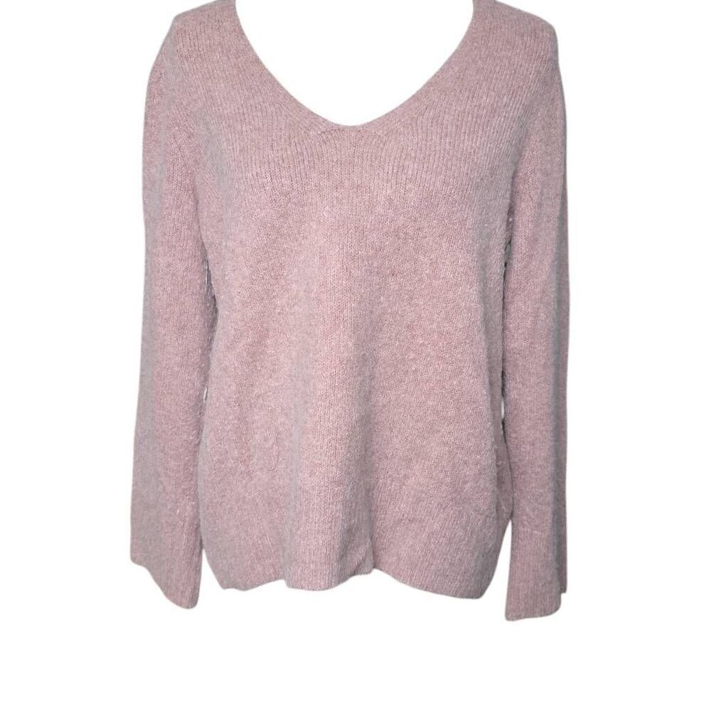 Calvin Klein Jeans Women's Size Large Pink Soft Vneck Sweater